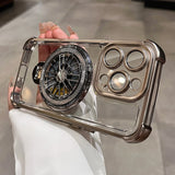 Plating Airbag Rotating Gyro Bracket Case for iPhone