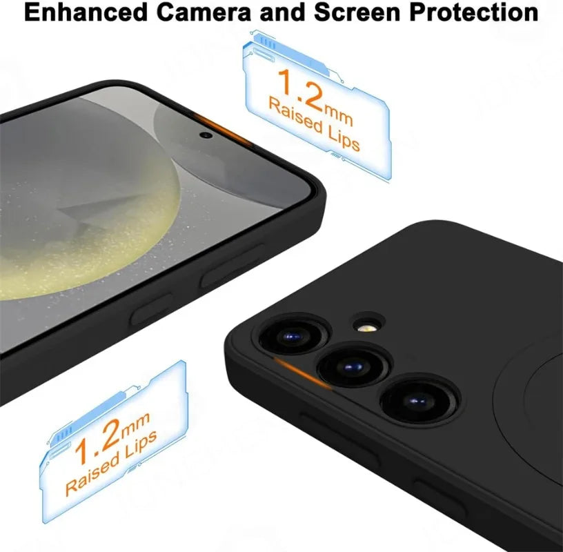 Liquid Silicone Magnetic Wireless Shockproof Case For Samsung