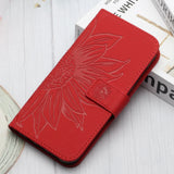Wallet Flip Sunflower Leather Back Case for iPhone