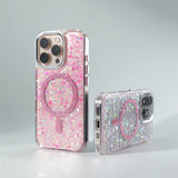 Glitter Foils MagSafe Magnetic Wireless Charging Case for iPhone