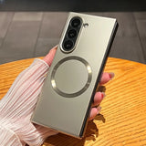 Plating Frosting MatteMagsafe Wireless Charge Case For Samsung