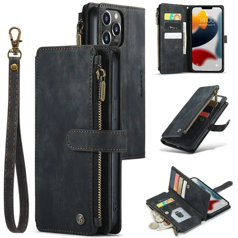 Flip Leather Phone Case For iPhone