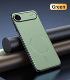 Magnetic Leather Shield Anti-Fingerprint Non-Slip Case For iPhone