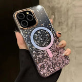 Luxury Gradient Glitter Magnetic Case for iPhone
