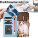 Kawaii Cat Funda Leather Wallet Flip Case For  Samsung
