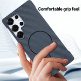 Carbon Fiber Magsafe Wireless Charge Frameless Case for Samsung