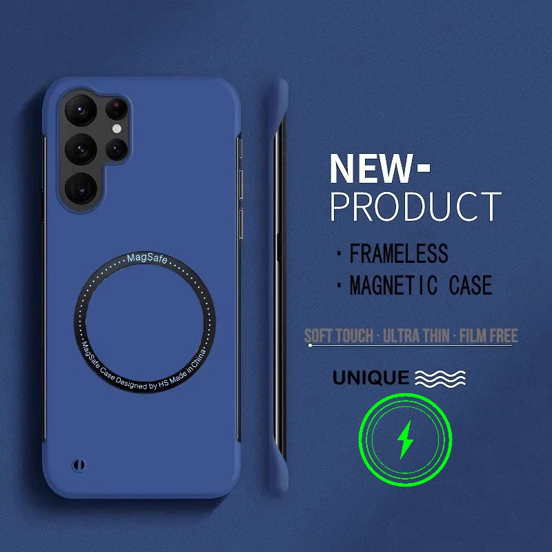 Ultra Thin Hard PC Magnetic Frameless Phone Case For Samsung