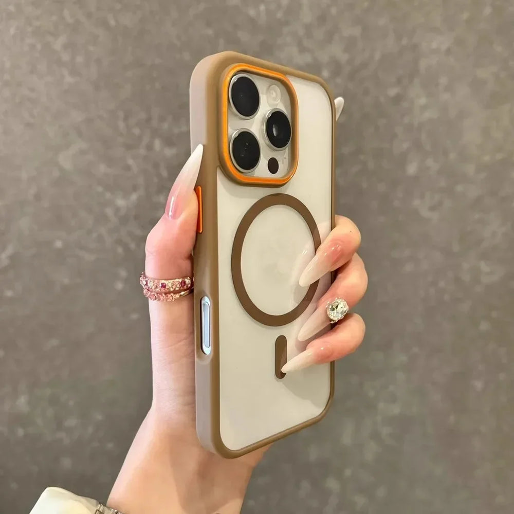 Magsasfe Color Bumper Magnet Wireless Charge Case for iPhone