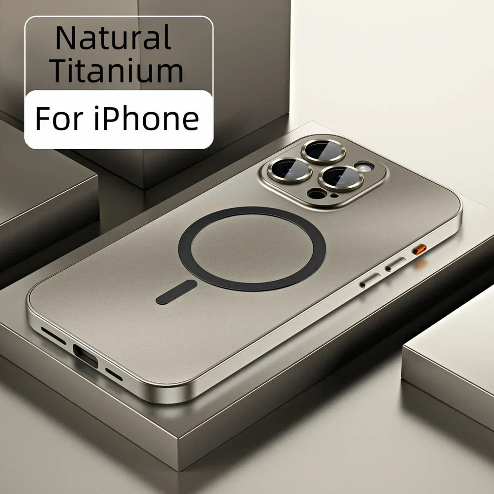 Aluminum Metal Frame Magnetic Case For iPhone