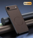 Magnetic Leather Shield Anti-Fingerprint Non-Slip Case For iPhone
