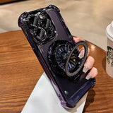 Plating Airbag Rotating Gyro Bracket Case for iPhone