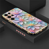 Soft Silicone Shockproof Flower Pattern Plating Phone Case for Samsung