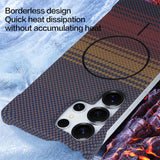 Carbon Fiber Magsafe Wireless Charge Frameless Case for Samsung