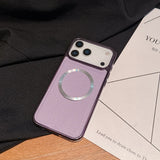 Litchi Pattern PU Leather Magnetic Plating Bumper Case for iPhone