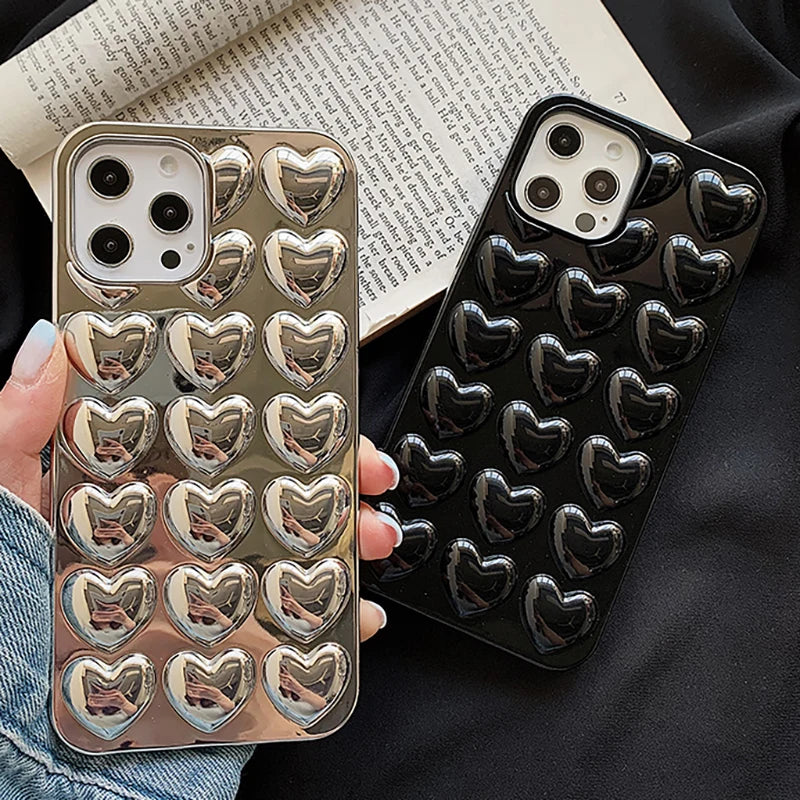 Cute 3D Love Heart Candy Case For iPhone