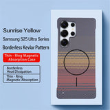 Carbon Fiber Magsafe Wireless Charge Frameless Case for Samsung