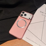 Litchi Pattern PU Leather Magnetic Plating Bumper Case for iPhone