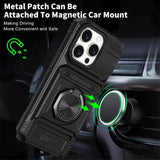 Military quality  Magnetic Rotated Ring Kickstand Case For iPhone