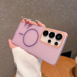 Mesh Heat dissipation Magnetic For Magsafe Case For Samsung