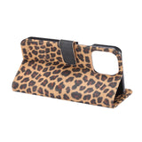 Wallet Design Leopard Pattern Leather Case for iPhone