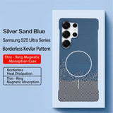 Carbon Fiber Magsafe Wireless Charge Frameless Case for Samsung