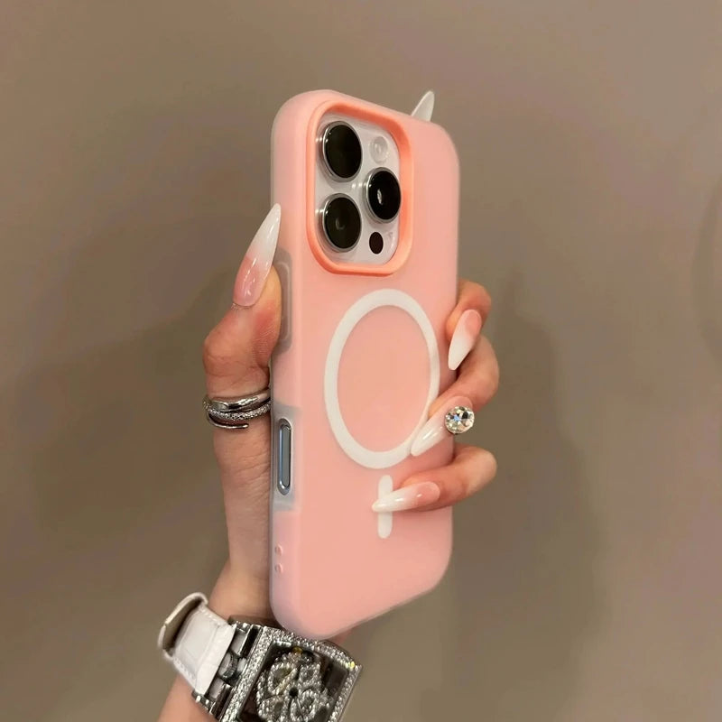 Luxury Candy Magsafe Wireless Charge Matte Phone Case For iPhone