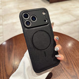 Magsafe Candy Color Texture Leather Magnetic Case for iPhone