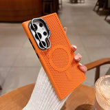 Honeycomb Mesh Cooling With Lens Bracket Phone Case for Samsung