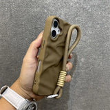 Lanyard Candy Color Ripple Soft Silicone case for iPhone