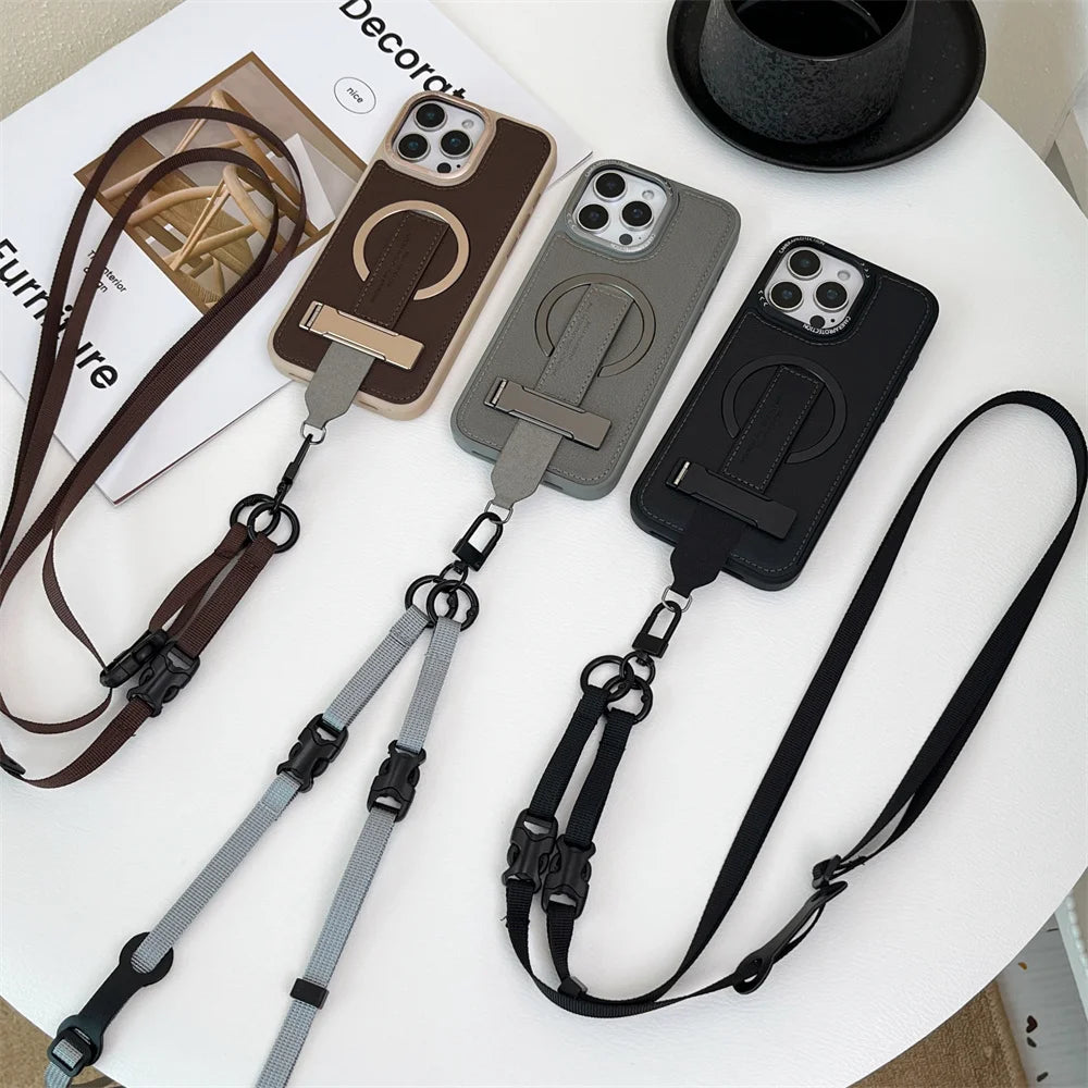 Holder Magnetic Leather Protective case for iPhone
