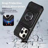 Military quality  Magnetic Rotated Ring Kickstand Case For iPhone