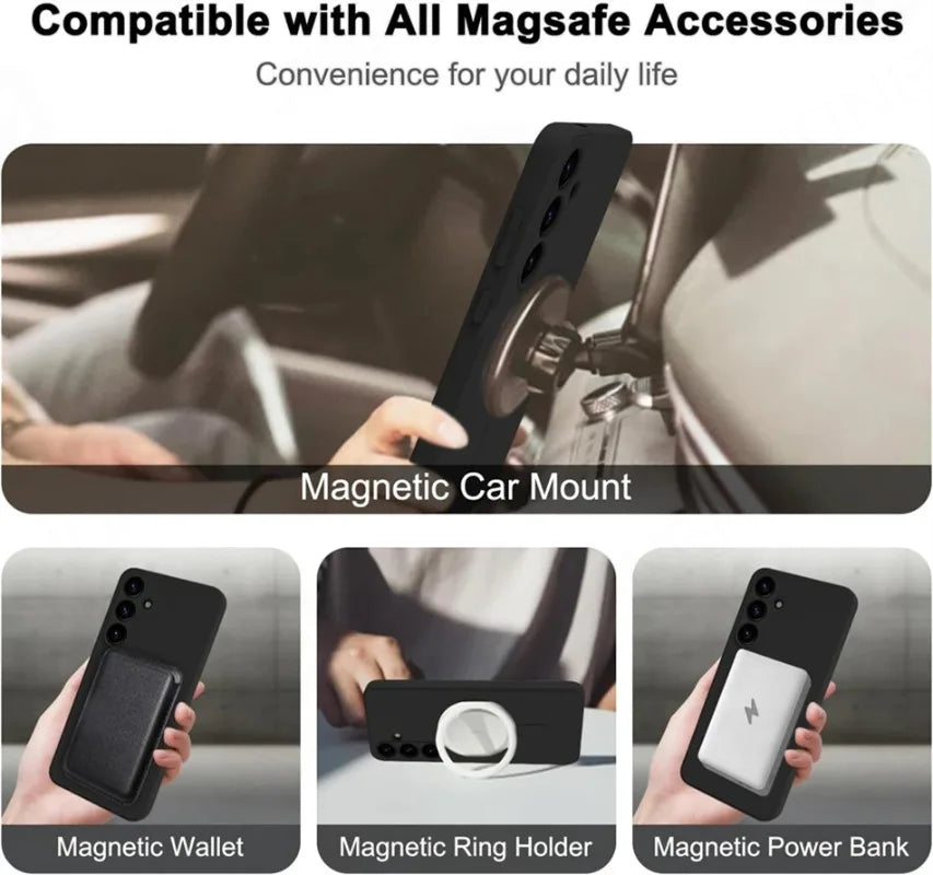 Liquid Silicone Magnetic Wireless Shockproof Case For Samsung