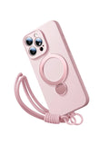 Magsafe Magnetic Liquid Bracket Lanyard  360° Rotation Wrist Strap Case for iPhone