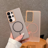 Mesh Heat dissipation Magnetic For Magsafe Case For Samsung
