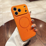 Magsafe Candy Color Texture Leather Magnetic Case for iPhone