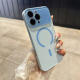Large Window Camera Lens Wireless Charge  Magsafe Case For iPhone