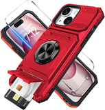 Military quality  Magnetic Rotated Ring Kickstand Case For iPhone