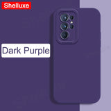 Shelluxe Square Liquid Silicone Soft Silky Feel Case For Samsung