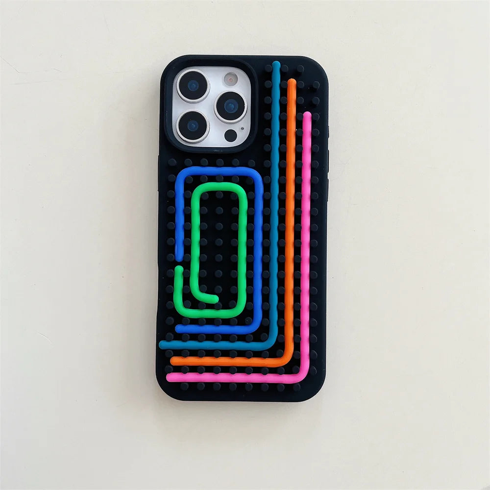 Colorful Silicone Rope Creative DIY Case For iPhone