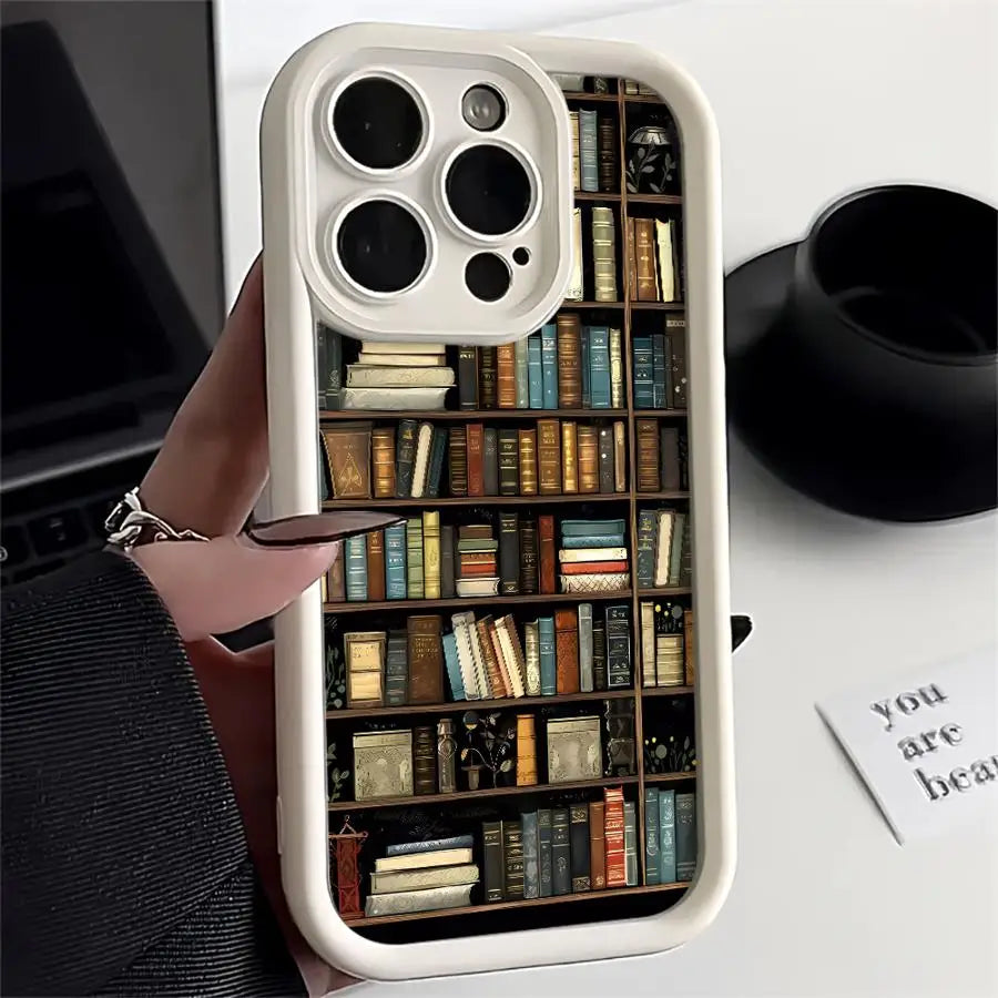 Shell Vintage Bookshelf Kitten for iPhone