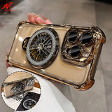 Plating Airbag Rotating Gyro Bracket Case for iPhone