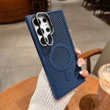 Honeycomb Mesh Cooling With Lens Bracket Phone Case for Samsung