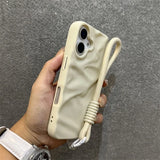 Lanyard Candy Color Ripple Soft Silicone case for iPhone