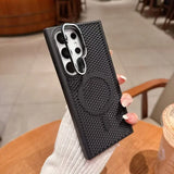 Honeycomb Mesh Cooling With Lens Bracket Phone Case for Samsung
