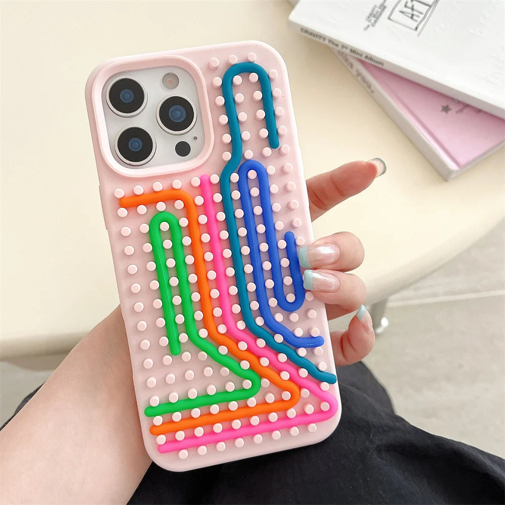 Colorful Silicone Rope Creative DIY Case For iPhone