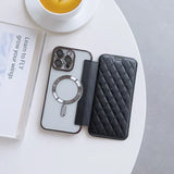 Magsafe Magnetic Card Holder Wallet Leather Case for iPhone
