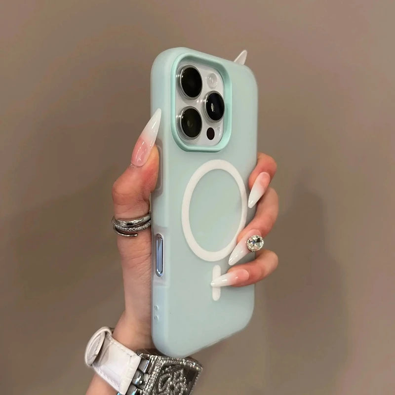 Luxury Candy Magsafe Wireless Charge Matte Phone Case For iPhone