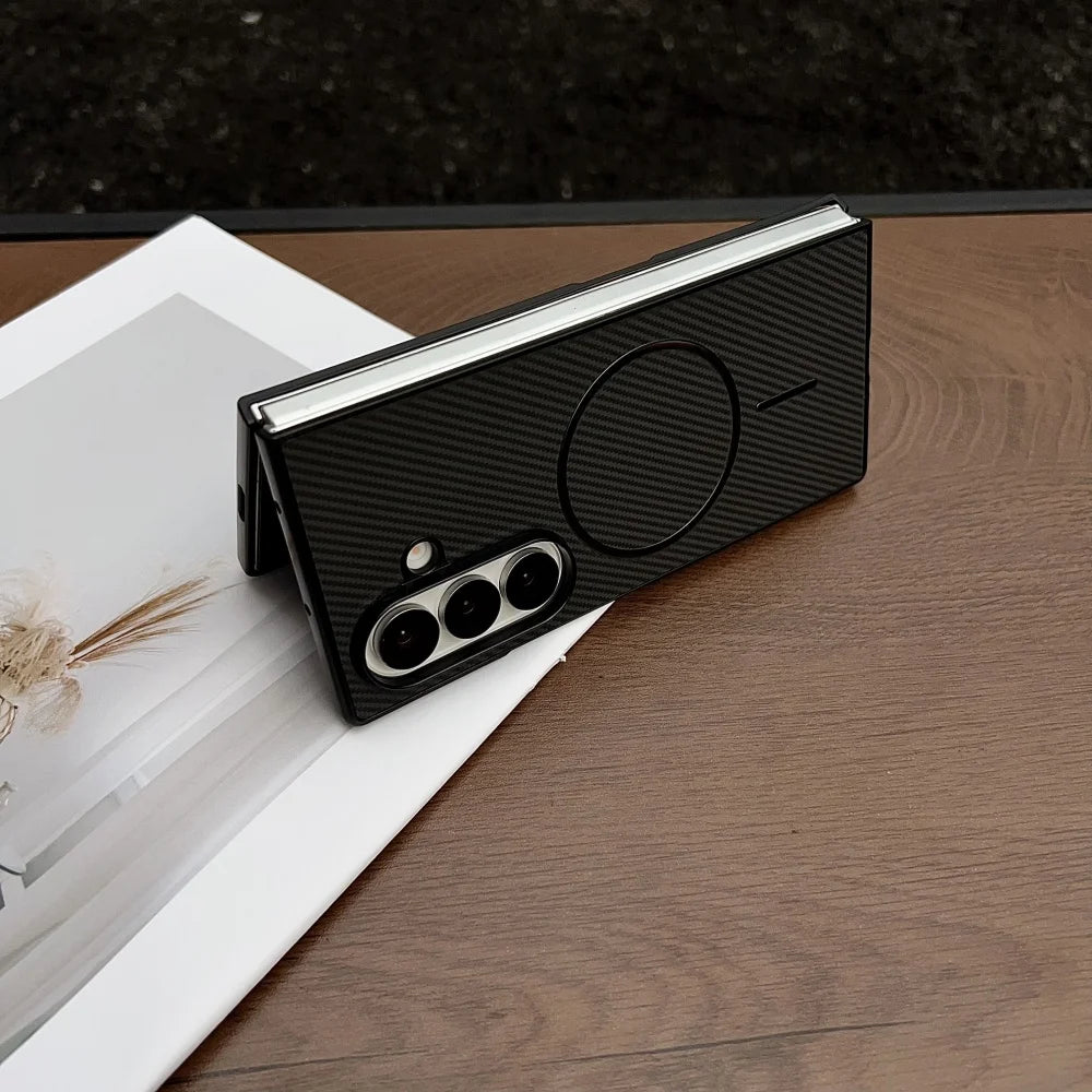 Ultra Thin Carbon Fiber Magnetic Shockproof Protection Case For Samsung