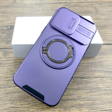 Camera Lens Slide Shockproof Armor Case For iPhone