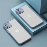 Luxury Silicone Bumper Clear Shockproof Armor Matte Case For iPhone